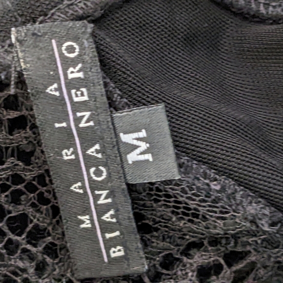 Maria Bianca Nero Black Lace Detail Dress, M, EUC - Picture 3 of 3
